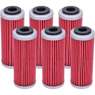 6pcs Oil Filter HF652 Replace 77338005100 for KT/M SXF 250 2013-2024 350 450 505 EXCF 250 350 450 20