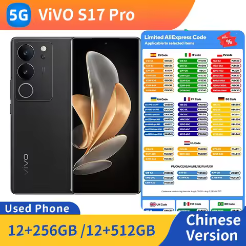 Vivo S17 Pro 5G Android ROM 256GB/512GB 6.78-Inches Screen ROM 512GB 80W Charger NFC Android Used Ph