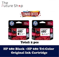 HP 680 Black + Black / HP 680 Black + Tri-color / HP 680 Tri-colour + Tri-colour combo pack Original Ink Advantage Cartridges