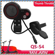 (KDEP) QS-S4 36V-60V Thumb Throttle LCD Display Meter Kit for Zero 8 9 10 8X 10X Electric Scooter 6P