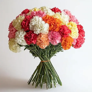 【A SHACK】 400 Mixed Carnation Flowers - Ethically Sourced Fresh Bouquet for Graduation Celebration