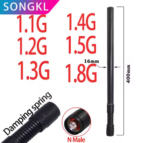 1.2G Antenna OMNI High gain 1.1G 1.3G 1.4G 1.5G 1.8G waterproof spring outdoor antenna N-J male cust