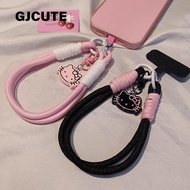 GJCUTE Hello Kitty Phone Lanyard-Dual Hook Cute Lanyard Gift-Pink Rotating Phone Charm Birthday Pres