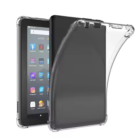 Crystal Case for Amazon Fire 7 Tablet 2022 Release 12th Gen 7 inch Soft TPU Cover Anti-Shock Protect