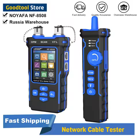 NOYAFA NF-8508 Network Cable Tester Optical Wire Meter Tracer LCD Rechargeable Network Line Finder W