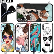for iPhone 12 13 Pro Max Mini XS Max X Phone Case QWE63 Fashion Trend Design Girl Boss