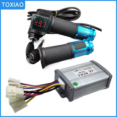 Electric Bike Bicycle Scooter Accessories Motor Brushed Controller & Throttle Twist Grip 12V 24V 36V