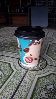 Combo bán Cafe cơ bản 3 Set 100 cái (Ly giấy 360ml + nắp nóng đen + Bịch chữ T + Ống hút nhựa đen)