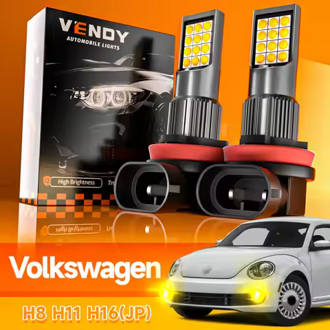 2pcs LED Fog Light Blub H8 Lamp Canbus No Error For Beetle Jetta 4 mk4 Passat B7 B8 GTI CC Tiguan At