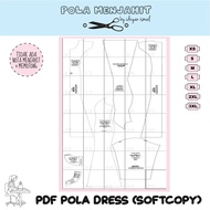 PDF POLA DRESS | PDF POLA MENJAHIT | PDF SEWING PATTERN | PDF FILE SAHAJA (SOFTCOPY)