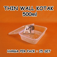 500ml Rectangular Thinwall / food container Lunch Box 500 ml