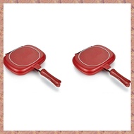 Square Double Sided Frying Pan Kitchen Non-Stick Baking Pancake Pan Omelette TraysIndoor/Outdoor Cam