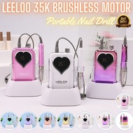 LeeLoo 35000RPM BRUSHLESS 85wattz Motor Portable Nail Drill Machine Manicure Rechargeable Battery