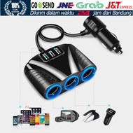 Charger Mobil 3 Soket Lighter Lighter Socket 3 USB 12V-24V Kecepatan Tinggi untuk HP tipe Samsung Ip