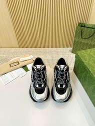 GUCCI 古馳 Ripple 黑銀拼色 老爹鞋