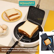 ALAT PANGGANG ROTI BURGER GOHAPPY Sandwich Panini Maker - TOASTER GRILL PAN GHC57