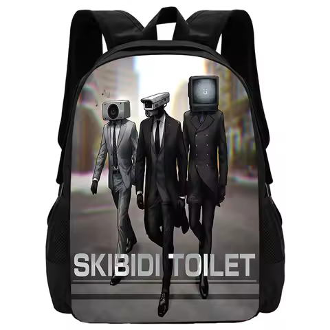 Mochila Skibidi Toilet School Backpack Cartoon School Bag for Boys Titans Cameraman Children Backpac