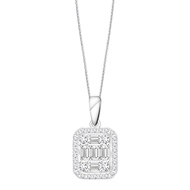 TA9 TAKA Jewellery Illusion Diamond Pendant 9K