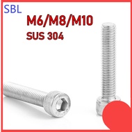 [SS-HX] Hexagon Socket Screw 304 Stainless Steel Cylindrical Head Bolt M6/M8/M10