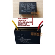 2uf + 3uf Capacitor replacement for Elmark DEKA innovo ceiling fan receiver board