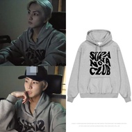 New Product Exclusive ENHYPEN ENHYPEN Liang Zhenyuan Wear the Same Style Sweatshirt Loose Printed Pu