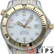 歐米茄海馬300米石英錶 36毫米 雙色 海馬300米石英錶 36毫米 2362.20 K18YG/SS 男士腕錶 白色拋光 成色極佳 [二手]