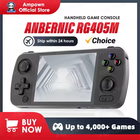 ANBERNIC RG405M Handheld Game Console 4'' IPS Touch Screen Android12 System Metal Shell Retro Video 