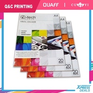 [1 PACK] A4 I-Tech Vinyl Sticker Waterproof Matte/Glossy/Transparent ITech | QNC