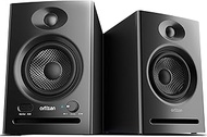 Ortizan C7 White Speakers - 2.0 Studio Monitors, Bluetooth 5.3, RCA, 3.5mm, 30W RMS, Near Field Musi