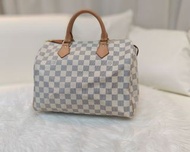 《香港旺角實體店✅》LV 路易威登 Speedy30 中古白色棋盤格 (支持7間銀行免息分期）