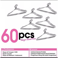 GANTUNGAN 6 Bundles set of 60 PCS Wire Hangers Clothes Hanger/s Rust-Resistant/s