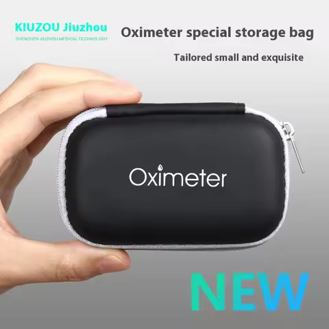 JUSTLANG Storage Bag For Oximeter Finger Pulse Oximeter Pouch Bag Portable Zipper Storage Bag Zipper