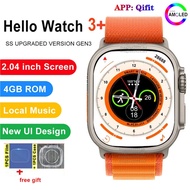 2024 Latest version Hello Watch 3+ Ultra Smart Watch 2.04" AMOLED Screen 4G ROM Compass 2024 Smartwatch 49mm