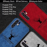 Huawei P50 Pro P40 Pro P40Pro Cloth Texture Phone Case Casing Cover