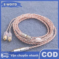 E-WOITD Hifi Tai nghe nâng cấp Cáp MMCX 3.5mm 1.2m mạ bạc cáp lõi cho Sennheiser ie200 ie300 ie600 i