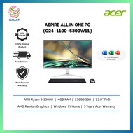 Acer AIO Desktop PC Aspire C24-1100-5300W11 23.8" ( Ryzen 3 5300U, 4GB, 256GB SSD, Radeon, W11, HS 2021 )