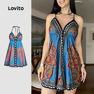 Lovito Boho Dress Spring/summer Dress for Women LBL32338