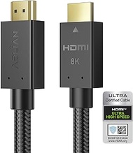 8K HDMI Cables 6 ft, Certified Ultra high Speed HDMI 2.1 Cable 48Gbps 4K120Hz 8K60 144Hz eARC HDR10, HDCP 2.2&amp; 2.3 3D, Compatible with Apple TV 4K Roku HDTV Blu-ray PS5/4 Xbox X RTX3090