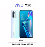 【ใหม่เอี่ยมของแท้】VIVO Y50 ของแท้ 100% smart phone Ram 8GB Rom 128GB 6.53"หน้าจอใหญ่ (รับประกัน 1ปี ฟรีอุปกรณ์ตกแต่งครบชุด)