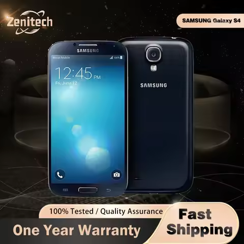 Original Samsung Galaxy S4 I9500 I9505 Mobile Phone 2GB+16GB Super AMOLED 5.0" 13MP+2MP WiFi GPS Oct