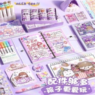 Cute Planner Notebook for Girls Gift Stationery Children's Full Set Notebook Planner Girl Gift Box S