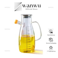1000ml Glass Oil Bottle  with Scale Large Capacity Glass Storage Jar Transparent Dispenser for Cooki