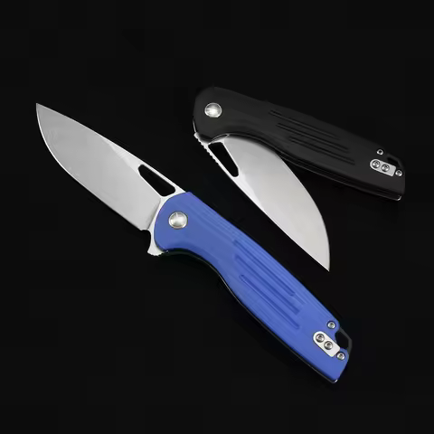 14C28N Steel Pocket Folding Knife Multipurpose Camping Survival Hunting Flipper Small Knives G10 Han