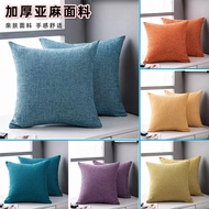 Thick Cushion Cover  Linen 60x60 50x50 40x40 Pure Color Plain Sofa Cushon Covers Pillow Case for Bed