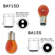 10Pcs/Set 1156 BA15S 581 21W Amber Car Auto Scooter Indicator Break Parking Turn Light PY21W DC12V H