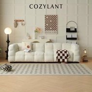 Cozylant Cutey Fabric Sofa / 3 Seater Sofa / 2 Seater / 4 Seater / White Grey / Cream Minimalist Nordic / Free Shipping