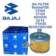Wind 125 / Rouser135 / NS125 / 150 / 160 / Ct100 / CT125 / Sz / Fz / YTX 125 BAJAJ OIL FILTER '