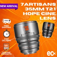 7Artisans Hope 35mm T2.1 S35 Cine Lens Super35 APS-C 0.8 MOD M77 Filter DJI Focus Pro