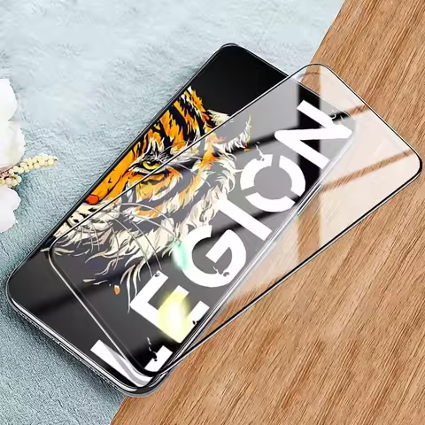 2PCS Tempered Glass For Lenovo Legion Y70 Y90 Full Cover Black Edge Protective Film Screen Protector