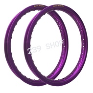 วงล้อ ล้อ17 ล้อโลขอบ17 SUPER DRAG RIM 1.40-17 สีม่วง รุ่น STREET ทรง DID ขอบเรียบ 1 คู่ 2 วง วงล้อ โ